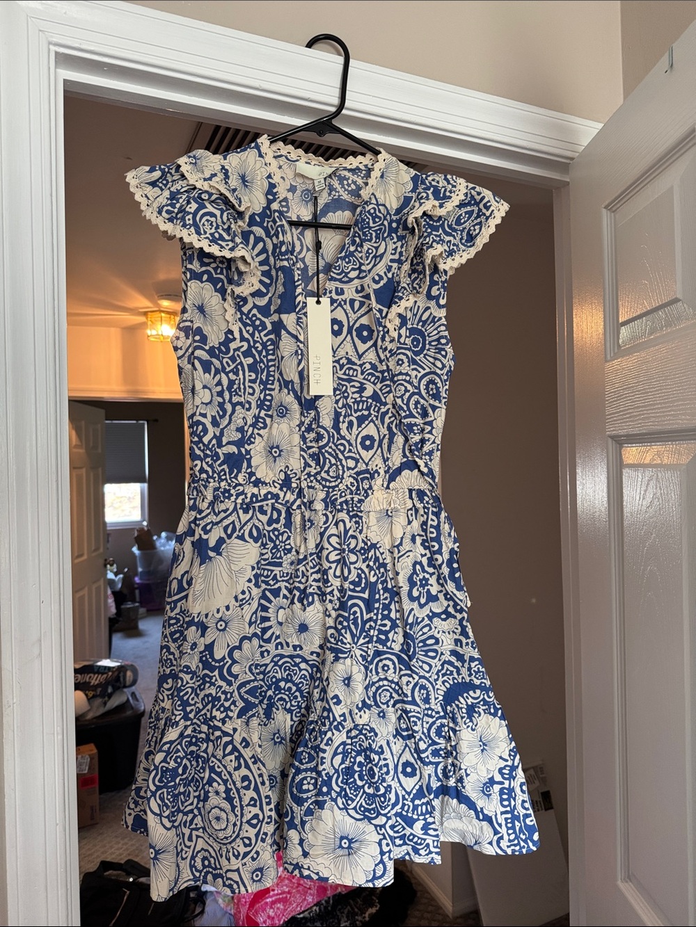 Pinch Blue and White Floral Mini Dress